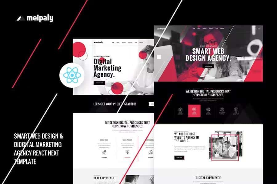 MEIPALY – REACT NEXT DIGITAL SERVICES AGENCY TEMPLATE